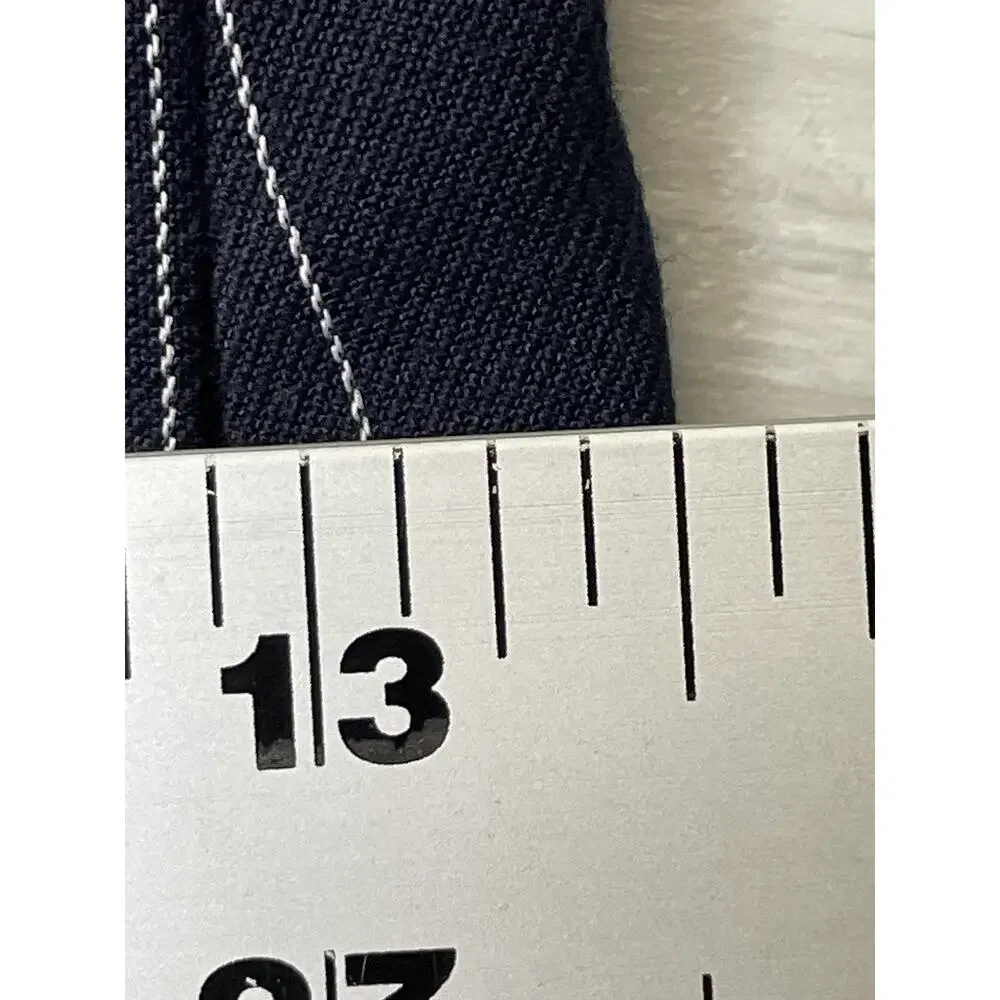 Banana Republic Skirt Womens 00 Petite Navy Blue Pinstripe Front‎ Tie Wrap Mini